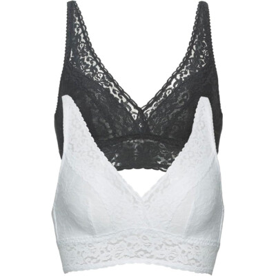 New! Felina Ladies' Size Small Lace Bralette Bras, 2-pack Multi Colors Available