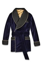 Men's Smoking Jacket Evening Robe Velvet with Belt Blazer Prom Party Tuxedos,