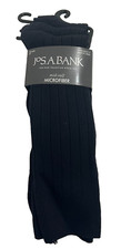 Men's Dress Socks 3 pairs Sz 8-12 Dark Navy mid calf microfiber Jos.A.Bank 34