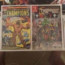 champions 1 (1975) 1st ever team app + champions 1 (2016) 1st team app HIGH GRAD