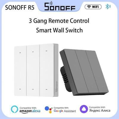 SONOFF R5 Scene Controller WiFi Smart Wall Switch 3 Gang Push Button Switch eWel