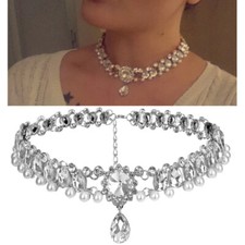 Rhinestone Choker Necklace Crystal Rhinestones Necklaces