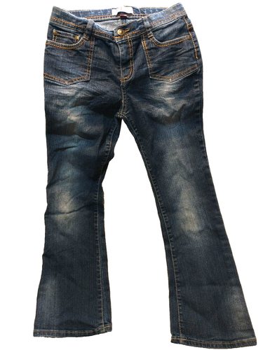 Sz. 14 Reg Girls LEI Gabby Low-rise Flare Jeans A28 - Picture 2 of 11