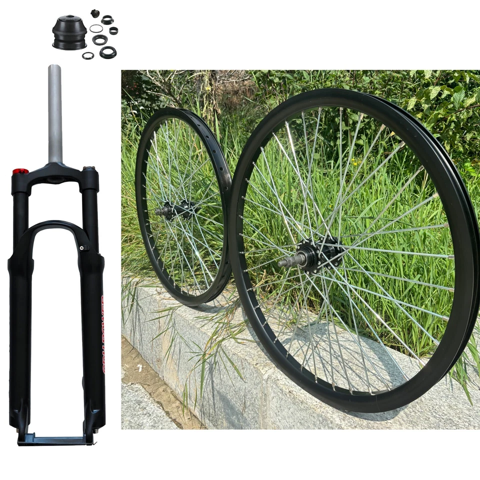 DONSP1986 26" Bike Fork w/Headset, 1-1/8" Threadless and Mag or Spoke Wheel set - Image 2 of 4