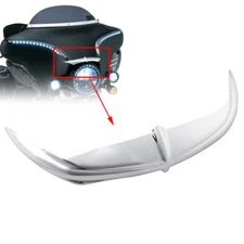 Chrome Batwing Brow Fairing Accent Trim For Harley Touring Electra Glide 1996-13