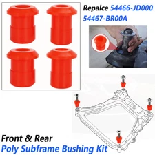 Poly Front Subframe Bushing Kit For 08-20 Nissan Rogue 54466-JD000, 54467-BR00A