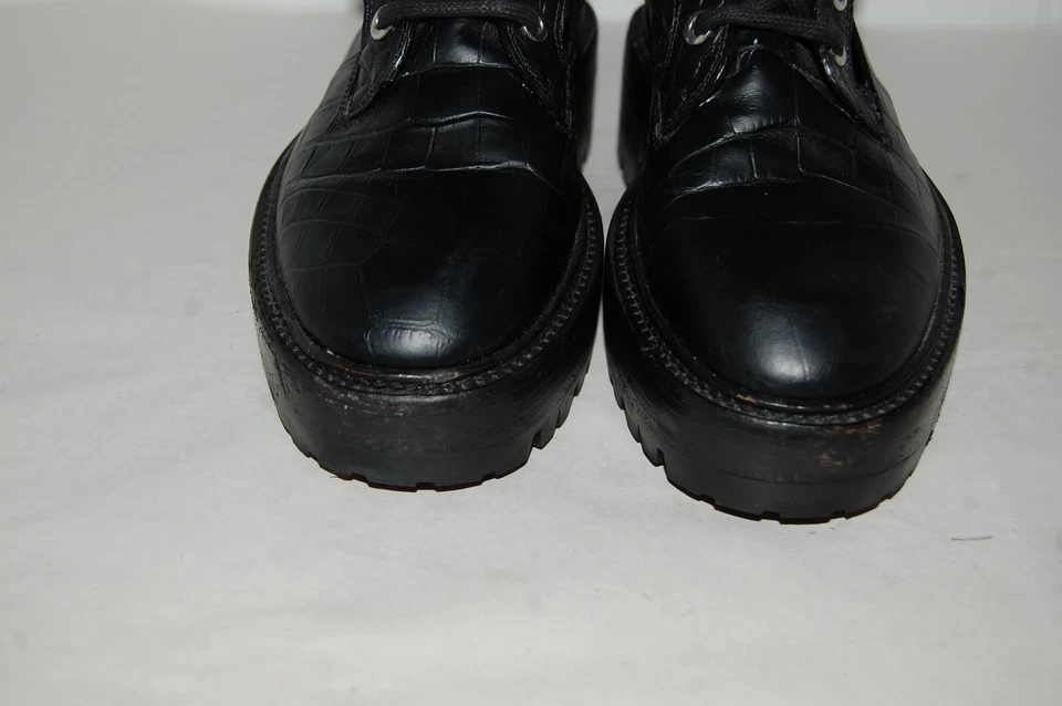 $1490❤️37/7 BOTINES AMIRI MADE ITALY NEGROS GLADIADOR CUERO COMBATE EQUITACIÓN Foto 3 de 4