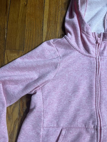 Nike Girls Full Zip Hoodie Small Pink Loose Youth Fleece - Picture 6 of 12