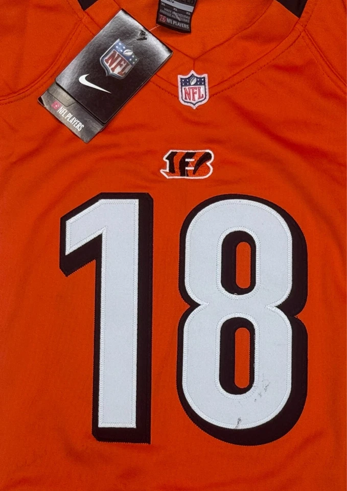 Camiseta deportiva Nike NFL On Field Cincinnati Bengals #18 AJ verde juvenil talla XL Foto 2 de 4