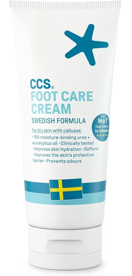 CCS Foot Care Cream 175ml For Dry Skin/Cracked Heels, Moisturing, Effective