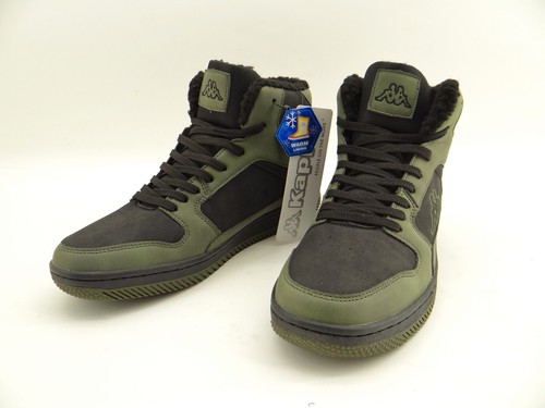 Kappa 243374 sneaker alte verde nere unisex allenamento scarpa da ginnastica scarpe sportive 42 - Foto 5 di 12
