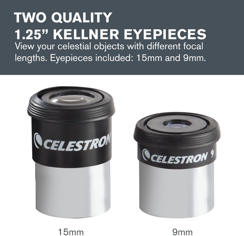 - Powerseeker Telescope Accessory Kit - Two 1.25' Kellner Eyepieces - Red, Blue - Picture 2 of 7