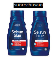 2 PACK Selsun Blue Medicated Max Strength Dandruff Shampoo  11 fl oz