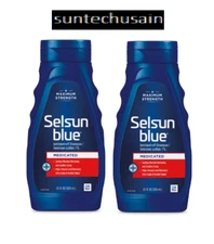 2 PACK Selsun Blue Medicated Max Strength Dandruff Shampoo, 11 fl oz