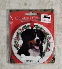 Bernese Mountain Dog 3 1/2" Ceramic Christmas Ornament by E S Pets 550-52