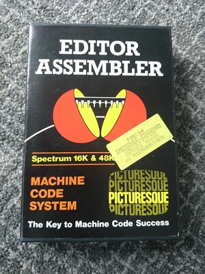 Picturesque Editor Assembler Sinclair ZX Spectrum 16k 48k Big Box Maschinencode