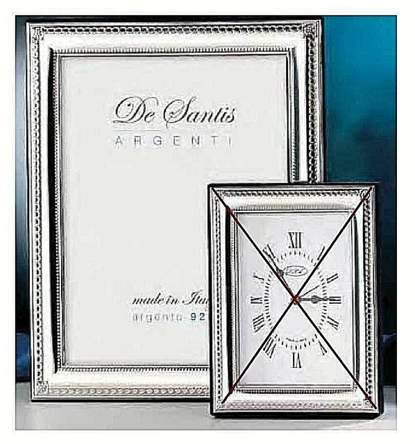 N.1 Picture Frame Made IN Italy Silver 925 Cm.18x24 Beaded 510/608.7oz