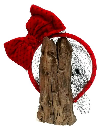 Authentic Red Valentino Italy Red Bow Velvet Headband
