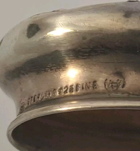 ART NOUVEAU FLORAL Small Dresser Jar Top 1 5/8" Unger Bros Sterling Silver NICE - Picture 6 of 7