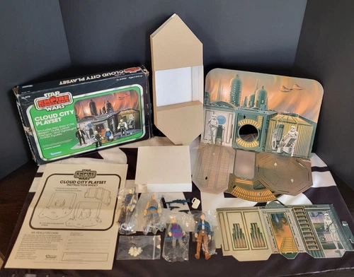 Cloud City Playset 1980 STAR WARS Vintage COMPLETE Figures Pegs Box INSERTS