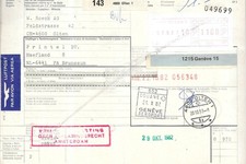 Schweiz Paketkarte  4600 Olten 1  20 Okt  1982