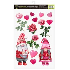 Briarwood Lane Valentine's Valentines Gnomes Window Clings 18x11.75