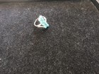Sleeping Beauty Turquoise Ring 9 Stones .925 Sterling Silver Cluster Sz 8 Pretty — photo 3