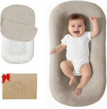 Baby Lounger, Bionic Design Baby Lounger for Newborn 0-24 Months, Soft Organic C