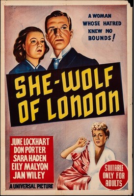 1946 She Wolf of London Original Movie Poster 27x40 Australia Horror Cult