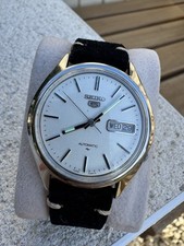 Seiko 5 Mens Automatic Watch Waffle Dial 7009