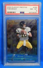 2000 PLAYOFF PRESTIGE # 286 Tom Brady RC PSA 8 NM-MT # 28708060  PATRIOTS !!