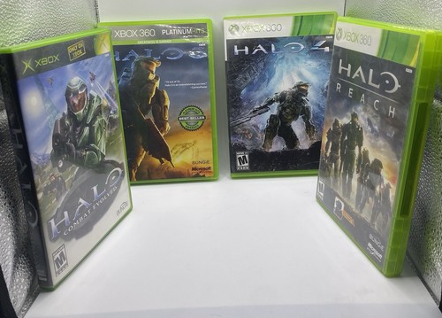 BUNDLE OF 4 CIB Xbox HALO COLLECTION: (HALO 1,3,4REACH) (TESTED!)