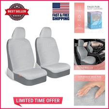2-pack Comfy Sheepskin Seat Covers - Universal Fit For Cars And Suvs