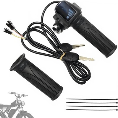 Ebike Full Twist Throttle Fits Ridstar Q20, 48V Plug and Play Throttle 3 Pin Eas
