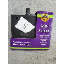 Spirit Halloween Mini Strobe Light Black Adjustable Speed LED Party Decoration