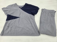 Greys Anatomy Scub Set V-Neck Shirt Pants Womens 2XL Stretch Blue Nurse Medical