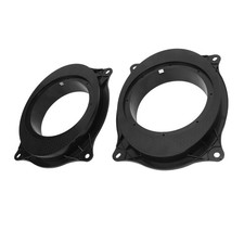 8X10 2pcs 6.5inch Black Door Speaker Adapter Spacer Rings With 2 Wire Harness