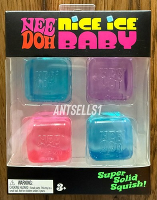 #ad NeeDoh Nice Ice Baby 4 pack Set of Four Nee Doh Mini Nice Cube Colors Will Vary $20.90