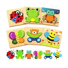 Bekayshad Wooden Puzzles Toddler Toys Gifts for 1 2 3 Year Old Boys... Fast Ship