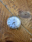 New ListingVintage OMEGA Seamaster De Ville 14K Gold Bezel SS Back Watch Running Runs Mens