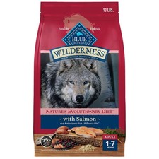 Blue Buffalo Wilderness Natural High Protein Dry Food for Adult Dogs Salmon