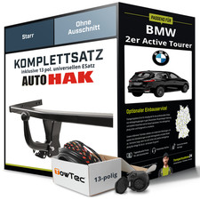 F�r BMW 2er Active Tourer Typ F45 Anh�ngerkupplung starr +eSatz 13pol uni. 13-21