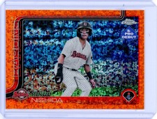 2025 Topps Pro Debut MILB RIKUU NISHIDA Orange Diamond Chrome Refractor RC 20/25