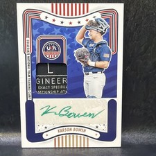 Karson Bowen- 2024 USA Baseball Stars & Stripes - LAUNDRY TAG AUTO  #1/10