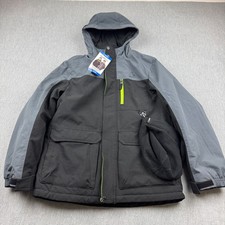 Gerry 3 in 1 Jacket Beanie Youth Boys Large 14/16 Black Heavyweight System READ