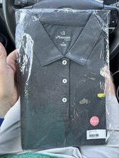 Master Tech Shirt Women XL Gray Polo Short Sleeve Golf ANGC Berckmans Augusta