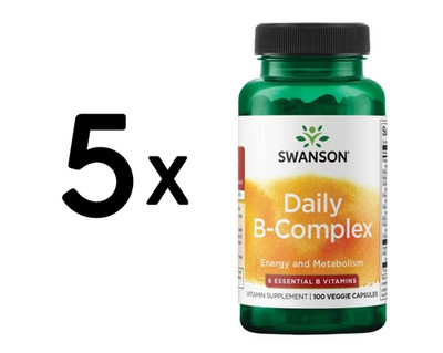 5 x Swanson Daily B-Complex - 100 vcaps (40,99 EUR/kg)