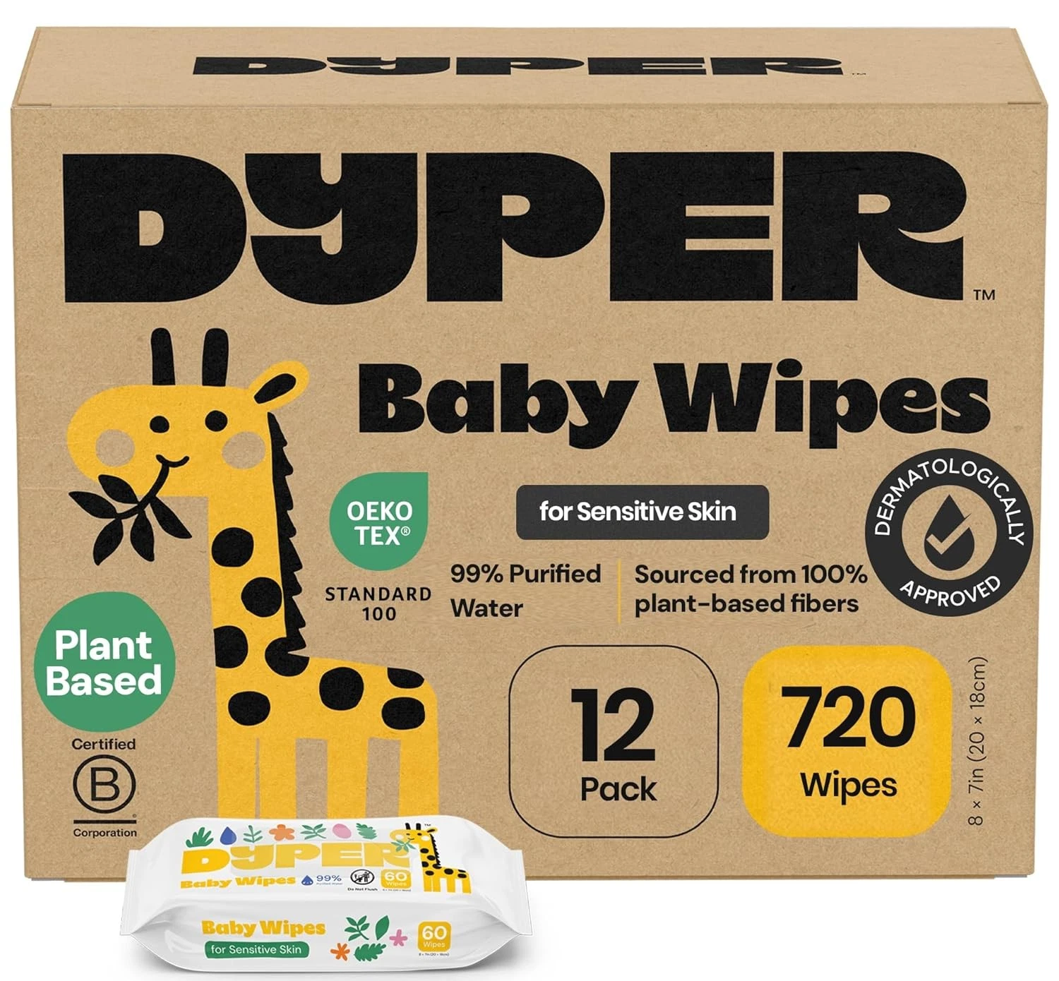 Baby Wipes Unscented 720 Count Fragrance Free Hypoallergenic Baby Wipes