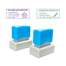 2 Self-Ink Behavior Stamp Set - YQBOOM Checkbox Grading Stamps Teacher Comple...