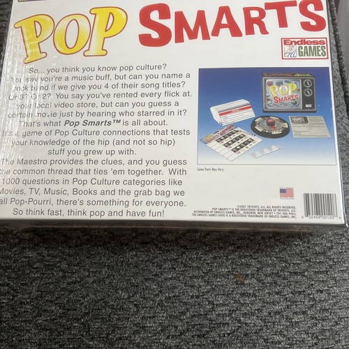 POP SMARTS Trivia POP Culture Board Game 2001 Endless Games NIB - Picture 3 of 3